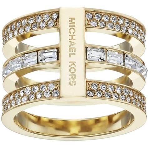 michael kors park avenue tric stack pave ring 